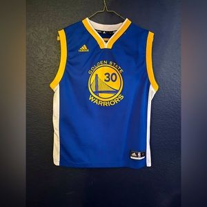 Stephen Curry Adidas Warriors Jersey Blue. Size Youth Medium